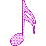 16th note in pink color
